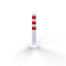 Flexipost white | red refl. stripes |  80 mm | Height 750 mm 80 mm, PUR,3 reflecting stripes,including 3 bolts and plugs